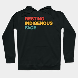 Resting Indigenous Face Hoodie